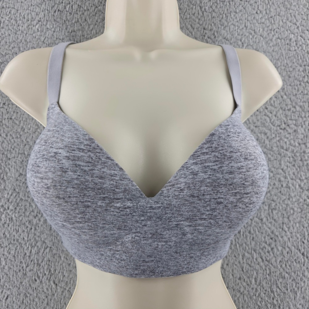 Soma Enbliss Wireless Bra‎ Womens 38DD Gray Heathered Lightly Padded